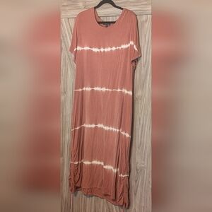 Lane Bryant Terracotta Tie-Dye Dress